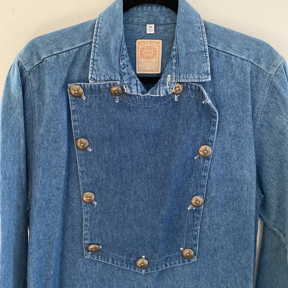 Awesome Vintage Quarter Button Up Denim Western Shirt - Picture 4 of 8